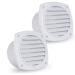 Five Oceans Air Hose Thru Vent 3" 4", White/Black 4" White (Pair)