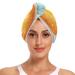 Fresh Fried Egg Hair Towel 2 Pack Super Absorbent Hair Drying Towel Quick Dry Hair Turbans Head Towel with Button Twisty Wrap for Women Girls
