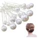 18 pieces mixed size pearl hair clips U-type fashion pearl hair clips elegant wedding engagement party bridal hair pearl pins