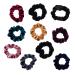 10 Pack Assorted Color Small Velvet Scrunchies for Thin Hair Women Elastic Hair Bands Accessories multicolored
