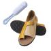 Comfortable Orthopedic Sandals Women's Open Toe Color Block Fashion Metal Buckle Strap Bunion Sandals Casual Fashion Slides for Orthopedic Big Toe Bone Correction Beach Travel 9 Yellow