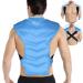 REVIX Large Ice Pack for Shoulder and Back Injuries Reusable Gel Ice Wrap for Full Back Pain Relief and Swelling from Injury and Surgery, Soft Plush Lining, Flexible and Long Lasting Blue