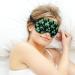 Retro Green Clover Pattern Sleep Mask - Adjustable Strap Eye Cover for Blocking Light, Ideal for Travel, Naps - Men and Women - Buy Online on GoSupps.com