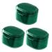 Fomiyes 3st Retainer storage box braces case Small container filter sieve retainer case reusable prosthesis container clean bracket detergent detergent prosthesis box travel stk