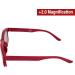 Buy Global Vision Reading Glasses +2.0 Magnification - Red Frame with Clear Lens & Polarized Clip-On Shades | International Shipping Available - Buy Online on GoSupps.com
