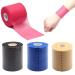 OBTANIM 4 Rolls Foam Underwrap Bandage Pre-Wrap Sports Tape for Athletic Elbow Knees Ankles, Latex Free (Skin Color, Black, Blue, Red)