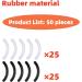Eyelash Curler Refill Pads - Universal Silicone Replacement (50pcs) with Clear Box | Multicolor Rubber Black & White - Buy Online on GoSupps.com