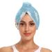 Cows White Clouds Hair Towel 2 Pack Super Absorbent Hair Drying Towel Quick Dry Hair Turbans Head Towel with Button Twisty Wrap for Women Girls