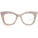 Buy Mincl Cat Eye Reading Glasses - Bling Rhinestones & Black Diamond Frame Anti Blue Light 2.0x Magnification - International Shipping Available - Buy Online on GoSupps.com