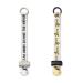 Elodie details pacifier chain 2 Pack made of fabric and stainless steel clip for baby boy and girls universal silicone ring suitable for all pacifier - change the world/kindly konrad gray