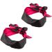 Soft Silk Satin Eye Mask Blindfold Comfortable Sleeping Masks Smooth 57 in Long Adjustable to Tie Your Eyes Shading Suitable Travel Shift Work 2pcs (Red)