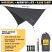 Wise Owl Outfitters Hammock Tarp Tent - Camping Rain Tarp w/ Stakes & Carry Bag - Lightweight Gray Hammock Shelter - Buy Online on GoSupps.com