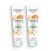 Evoluderm EVOLUDERM Carrot Radiance Scrub 150 ml 94% Naturally Derived Ingredients Vegan Made in France Pack of 2 x 150 ml