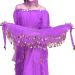 Cooyeah Purple Belly Dance Skirt with Wrist Ankle Cuffs Set - Waist 145*24cm - Buy Online on GoSupps.com