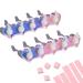 ANGNYA 2 Set Nail Stands for Press On Heart-shaped Nail Holder for Painting Nails Aurora Nail Stand with Reusable Adhesive Putty Clay Strong Magnetic Nail Display Art Stand for Painting Nails Sliver