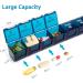 2-Pack 7 Day Large Pill Organizer for Travel - Jumbo Pill Boxes with Big Compartments - XL Medication Dispenser for Fish Oils & Vitamins - Blue-purple - Buy Online on GoSupps.com