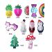 Jascherry 100 Pcs Cute Hair Clips for Girls - Mixed Grain Fruit & Animal Patterns - 49 Color Metal Hair Accessories - Buy Online on GoSupps.com