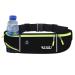 Estrith Passes running bag with bottle holder adjustable rubber band and large capacity waterproof drinking belt for sports cell phone running jogging A-black+green