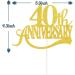 Tenhaisi Glittery Gold Happy 40th Anniversary Cake Topper Cake Topper for 40th Anniversary Wedding Engagement 40th Anniversary Decoration - Buy Online on GoSupps.com