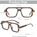 JOVAKIT Retro 70s Blue Light Glasses - Vintage Rectangle Eyeglasses for Men & Women - Trendy Tortoise Frame - 52mm Computer Glasses - Buy Online on GoSupps.com