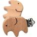5pcs Natural Wood Elephant Pacifier Clips - Cute Beech Wooden Animal Shape - DIY Beading Accessory - Buy Online on GoSupps.com