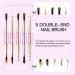 Nail Art Brushes Set - 5Pcs Double-Ended Tools for Salon Quality Manicures - Includes Extension Gel, Builder Gel, Liner, and 3D Decorations Brushes in Purple - Buy Online on GoSupps.com
