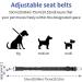 Adjustable Dog Car Seat Belt Harness Pet Safety Belt with Elastic Strap Dog Car Harness for Travel Black 20in-29in long - Buy Online on GoSupps.com