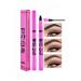 Eyebrow Pencil with 4 Micro Tip Applicator Liquid Eyebrow Pen Waterproof Smudge Proof Long Lasting Natural Eyebrow Tint Makeup 0.10 Fl Oz (Pack of 1) F#Dark Coffee