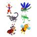 Premium Insect Nature Temporary Tattoos  Bug Party Favors: Ladybug  Bumblebee  Scorpion  Ant  Grasshopper