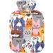 Naanle Cartoon Cats Hot Water Bottle - 1L Transparent Design for Pain Relief & Warm Therapy | Ideal Bed Hand & Feet Warmer - Buy Online on GoSupps.com