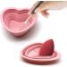 Makeup Brush Cleaning Mat Silicone Cosmetic Brush Cleaning Pad Heart Foldable Brush Cleaning Bowl Portable Cosmetic Brush Cleaner Washing Tool for Makeup Brushes A11ZDQJW Pink - Buy Online on GoSupps.com