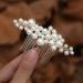 Ushiny Pearl Bride Wedding Hair Comb Silver Headpiece Bridal Hair Accessories for Women and Girls
