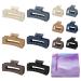 12 Pack Hair Clips Large Rectangle Hair Clips For Women(4in) Medium Square Claw Clips for Thin Hair(2in) Matte Hair claw Clips For Thick Hair Neutral Colors and Strong Hold Hair Jaw clips.