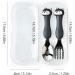 Tomedeks Children's Stainless Steel Cutlery Set - 2 Sets Fork & Spoon with Cartoon Animals (Dog & Cat) - International Shipping Available - Buy Online on GoSupps.com