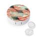Bagea-Ka Vintage USA American Flag Print Pattern Contact Lens Case Box Eye Care Kit Holder Mirror Box with Tweezers Remover Tool Solution Bottle for Outdoor Travel & Home