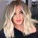 Blonde Unicorn Ombre Wavy Shoulder Length Wig for Women - Long Wavy Middle Part Wig for Daily Use - Buy Online on GoSupps.com