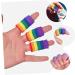 Buy FRCOLOR 20pcs Rainbow Finger Cots & Wristbands - Latex Silk Thumb Protectors for Craft & Comfort - Buy Online on GoSupps.com