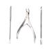 PTP 3 in 1 Cuticle Remover Set/Cuticle Nipper/Cuticle Pusher/Gel Nail Polish Scraper. Cuticle Cutter Tool Set/Cuticle Set. Cuticle Trimmer Tools.