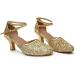 iCKER Women's Gold Sequin Latin Dance Shoes - Heeled Ballroom Salsa Tango Party Shoes - Buy Online on GoSupps.com
