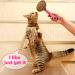 Hesiry Cat Brush - Pet Shedding & Grooming Tool | Removes Loose Undercoat | Slicker Brush for Matted Hair | Self Cleaning Button | Pink - Buy Online on GoSupps.com