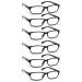 Computer Reading Glasses for Women and Men 6 Pack Blue Light Blocking Spring Hinge Readers 5 Black 3.0 x