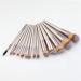 Soft Wooden Handle 14pcs Champagne Gold Makeup Brushes Set - Portable Eyeshadow Brushes (18cm) for Flawless Makeup Application - Buy Online on GoSupps.com