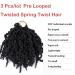 3 Packs Curly Pre-Twisted Jump Twist Braids - Ombre Synthetic Crochet Hair Extensions (10 Inch 1B) | Fluffy Braiding Fiber - Buy Online on GoSupps.com