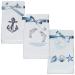 Classic Turkish Towels - Luxury Ocean Themed Fingertip Towels, 100% Turkish Cotton, Soft and Absorbent Bathroom Towels, Beach and Nautical Decor, 6-Piece Set - 12 x 20 Inches (Dolphins) Dolphins Fingertip Towels