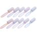 Exceart 10st nail brush with a long handle manicure brush fingernail scrubbing pink nail tech delivers toe brush make-up gadgets fingernail peeling nail art care blushing nylon