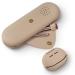 Qetlavee make -up bag silicone 1stk make -up brush container 1stk Beauty Blender Case Travel Essentials Magnetic Schnappdesign Portable cosmetic bag Easy for travel (Khaki)