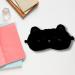 Clzemo Plush Cat Sleeping Eye Mask - Cute Animal Blindfold for Kids, Teens, Women - Breathable, Light Blocking Sleep Protector - Cozy Faux Fur Eyeshade for Plane Travel, Nap, Night Sleepover - Black - Buy Online on GoSupps.com