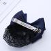 kawehiop Good Gifts Bowknot Hair Clip Hairnets For Snazzy Look Professional Hair Plate Mesh Pocket Cloth Bow Work Hair Clips Gold rim - Blue - Buy Online on GoSupps.com