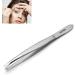 Wide Grip Slant Tweezers - German Stainless Steel - Hand-Filed Slanted Tips for Ultra-Precision - Tweezers for Eyebrows and Nose/Ear/Facial Hair - Professional Grade (Silver)
