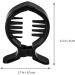 Lurrose Round Inner Toothed Hair Clip Set - Black | Strong Tension Hair Claw for Ponytails - Buy Online on GoSupps.com